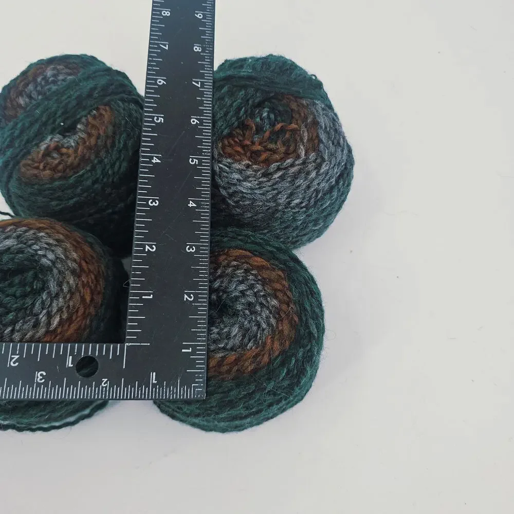 4 Tahki Imports Ambrosia Slim yarn #662 dark green brown Pure New Wool France